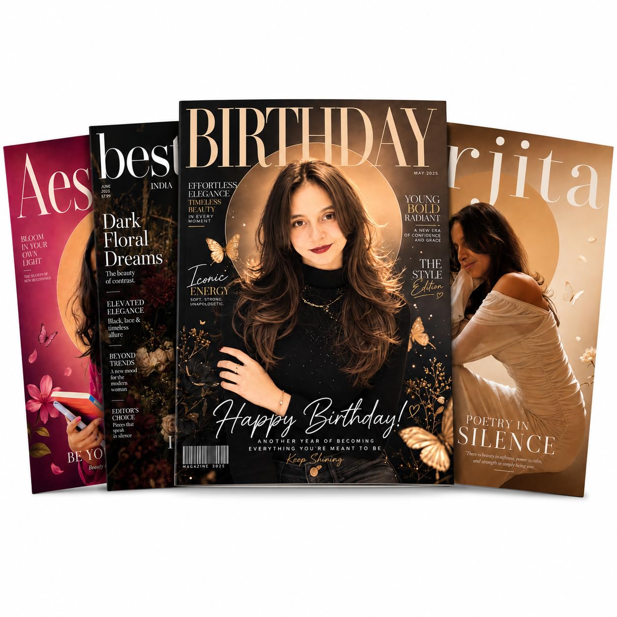 Personalized Photo Magazine 8 Pages | Custom Photo Book with Your Pictures, Names & Messages | Premium Glossy Print | Birthday, Anniversary, Wedding Gift