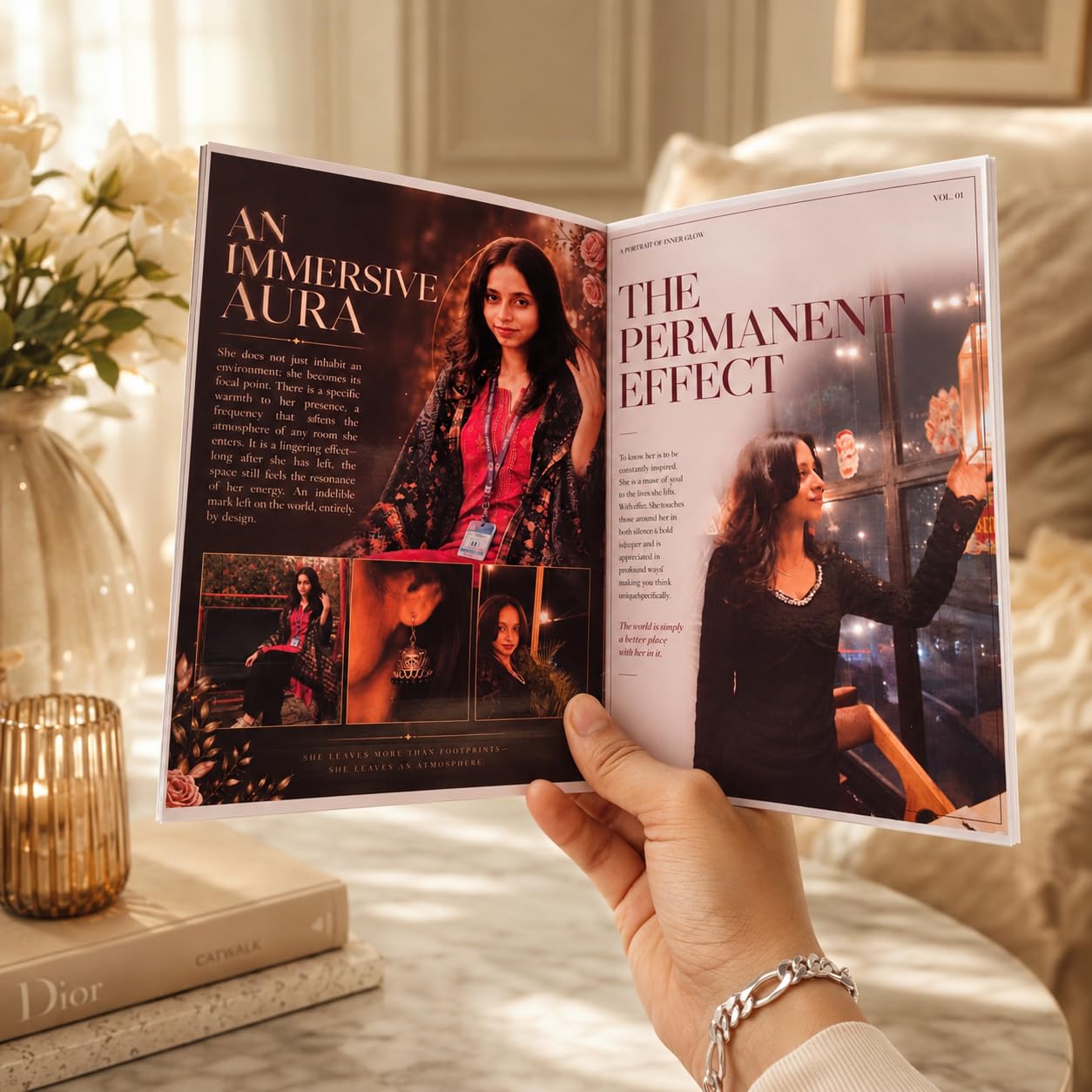 Personalized Photo Magazine 8 Pages | Custom Photo Book with Your Pictures, Names & Messages | Premium Glossy Print | Birthday, Anniversary, Wedding Gift